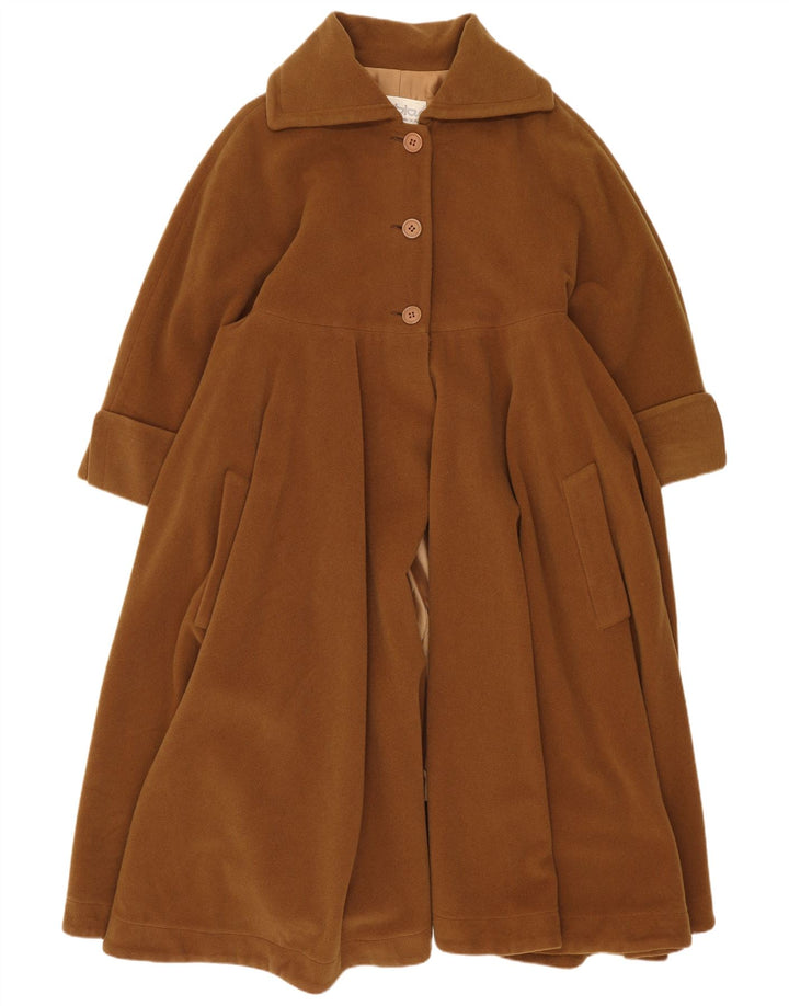 Byblos Womens Oversized Princess Coat IT 40 Small Brown Wool
