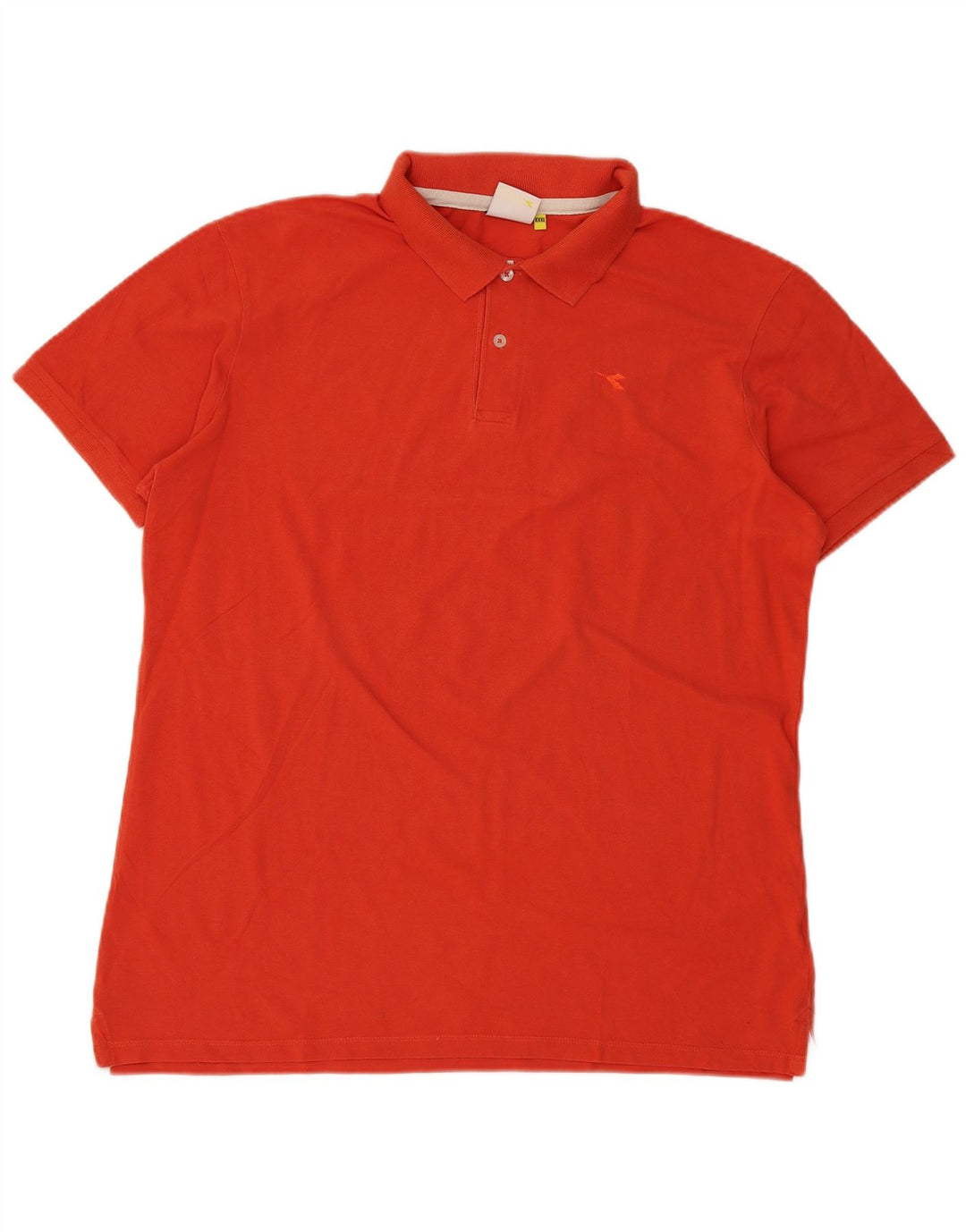 Diadora Mens Polo Shirt 3XL Orange Cotton