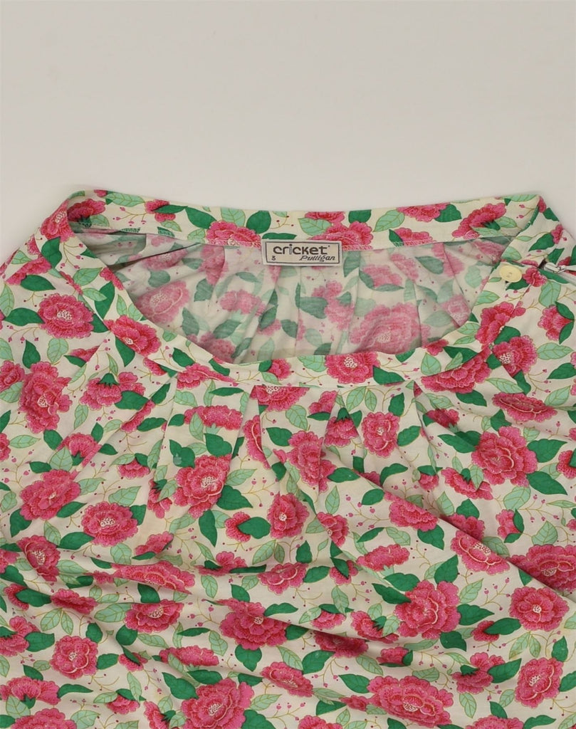 VINTAGE Womens A-Line Skirt W28 Medium Pink Floral Cotton | Vintage Vintage | Thrift | Second-Hand Vintage | Used Clothing | Messina Hembry 