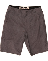 HURLEY Mens Chino Shorts W30 Medium Grey Pinstripe Polyester