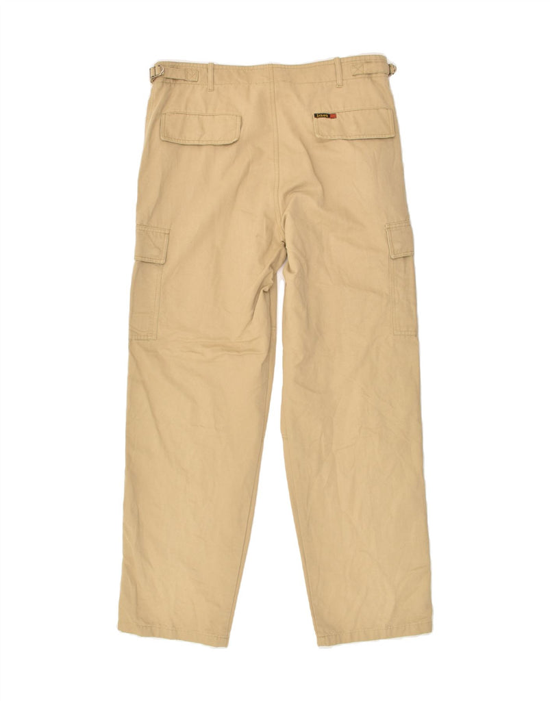 SCHOTT Mens Straight Cargo Trousers W38 L32 Beige Cotton | Vintage Schott | Thrift | Second-Hand Schott | Used Clothing | Messina Hembry 
