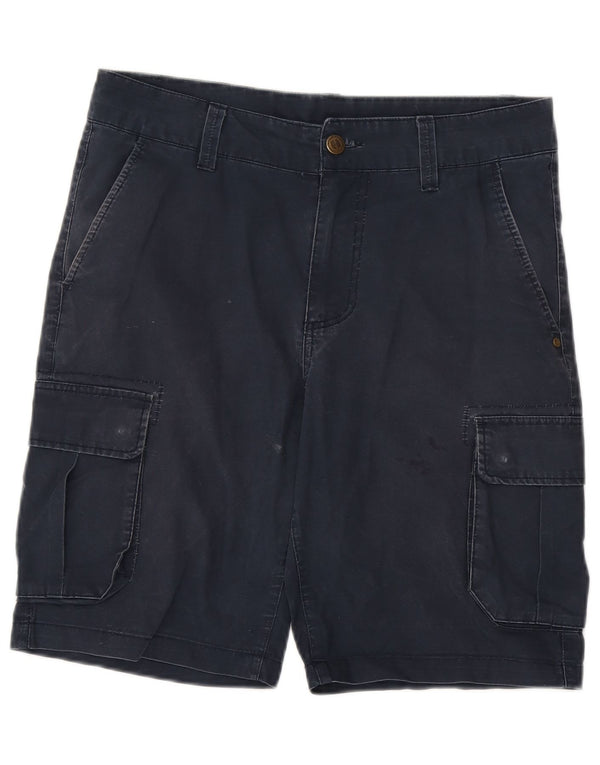 Sneaker Freak Mens Cargo Shorts Medium W32 Navy Blue Cotton