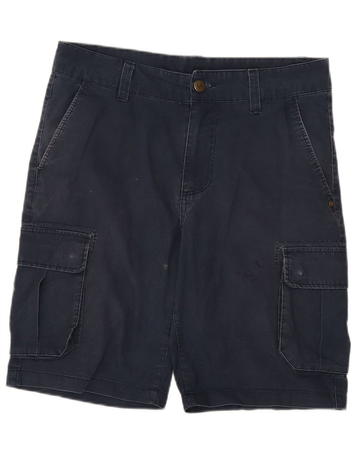 Sneaker Freak Mens Cargo Shorts Medium W32 Navy Blue Cotton