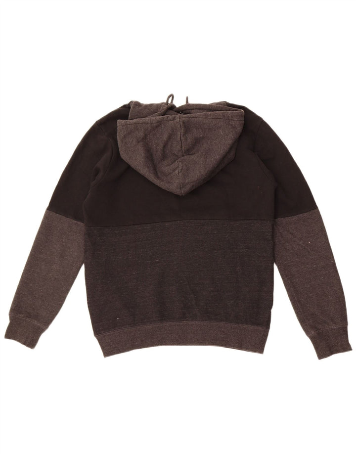 Volcom Mens Hoodie Jumper Small Black Colourblock Cotton
