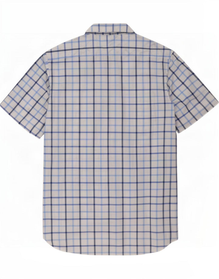 Tommy Hilfiger Mens Short Sleeve Shirt Medium White Check Cotton