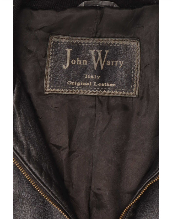 Vintage Mens Leather Jacket UK 38 Medium Black