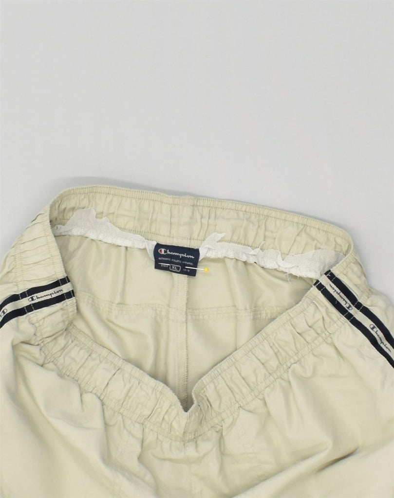 CHAMPION Mens Sport Shorts XL Beige | Vintage Champion | Thrift | Second-Hand Champion | Used Clothing | Messina Hembry 