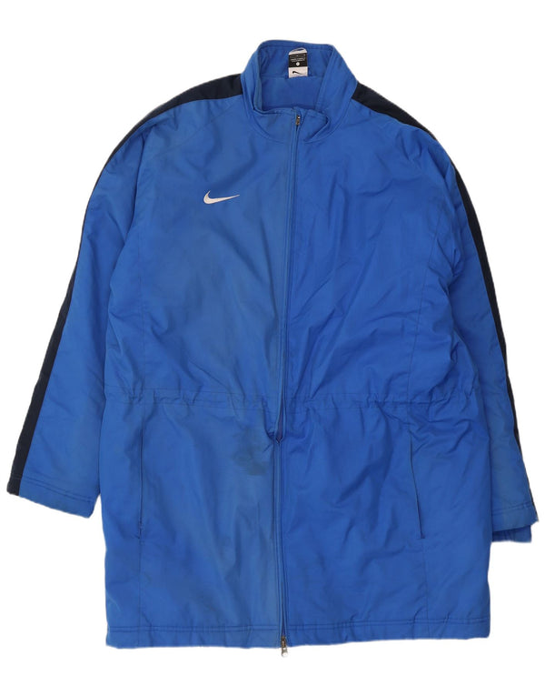 Nike Mens Graphic Windbreaker Coat UK 40 Large Blue Colourblock Polyester
