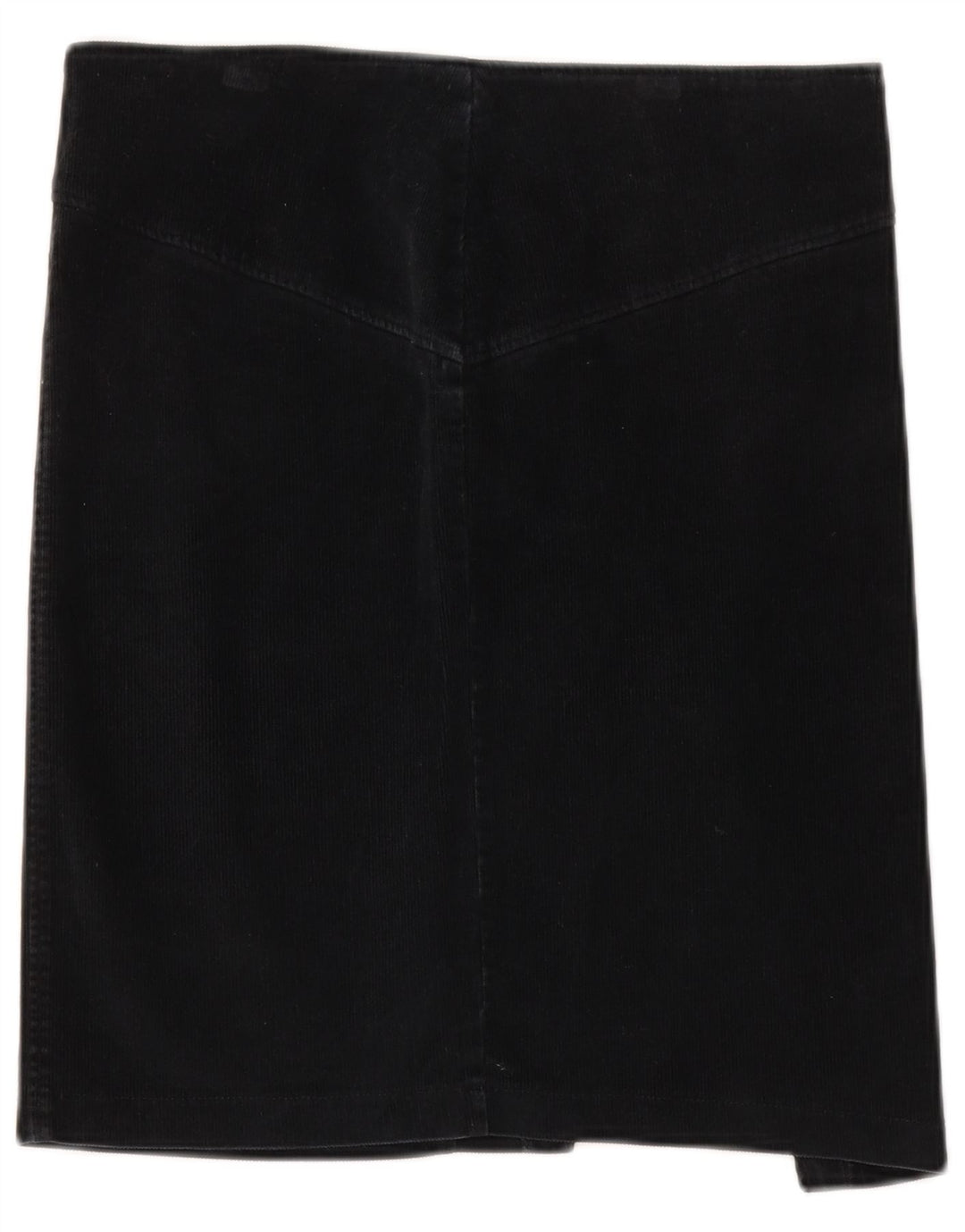 Benetton Womens Corduroy Skirt IT 42 Medium W32 Black Cotton