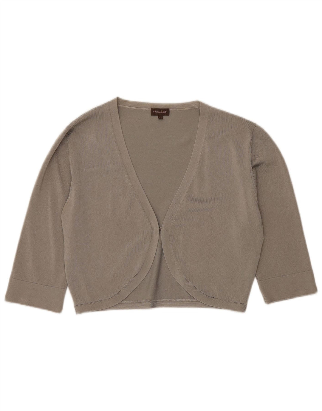 PHASE EIGHT Womens Crop 3/4 Sleeve Cardigan Sweater UK 12 Medium Grey