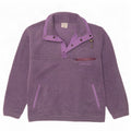 Astrolabio Mens Button Neck Fleece Jumper Medium Purple