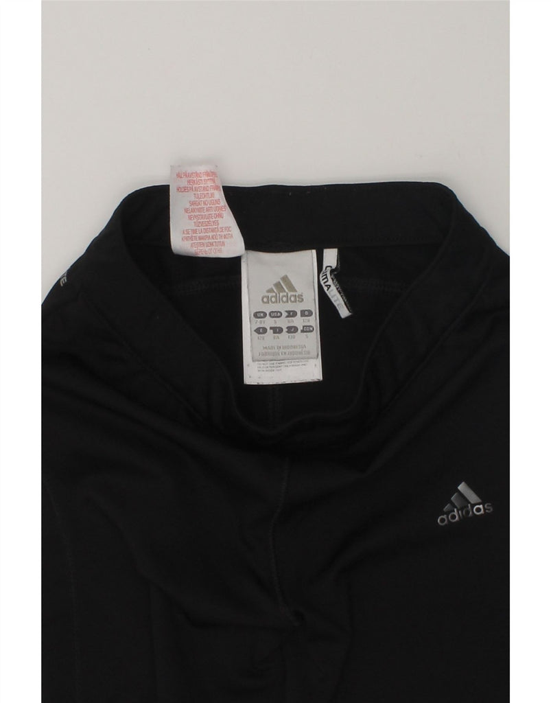 ADIDAS Girls Climalite Capri Tracksuit Trousers 7-8 Years Black Polyester | Vintage Adidas | Thrift | Second-Hand Adidas | Used Clothing | Messina Hembry 