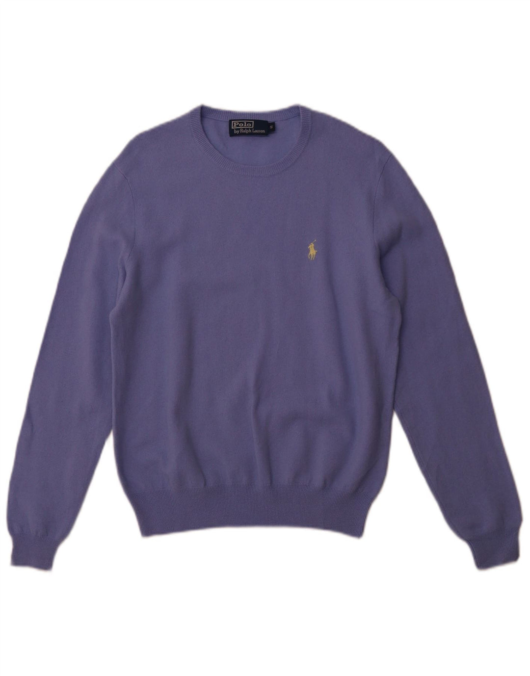 POLO RALPH LAUREN Mens Crew Neck Jumper Sweater Small Purple Merino Wool