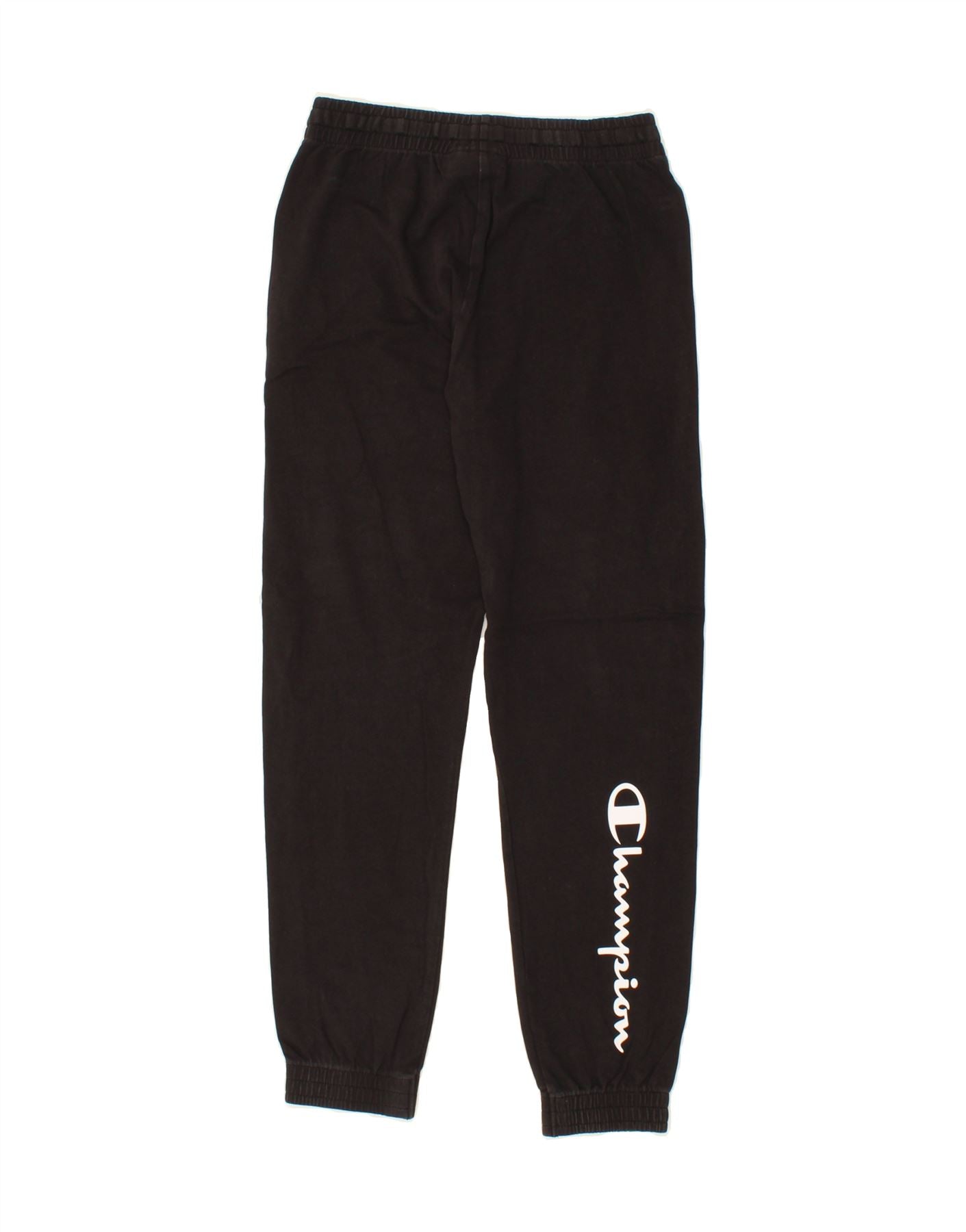 Pantaloni da tuta grafica da donna CHAMPION Joggers UK 6 XS Nero Cotone