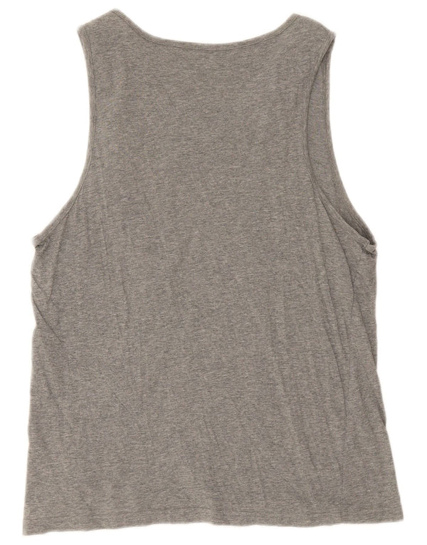 Puma Mens Graphic Vest Top Medium Grey Flecked