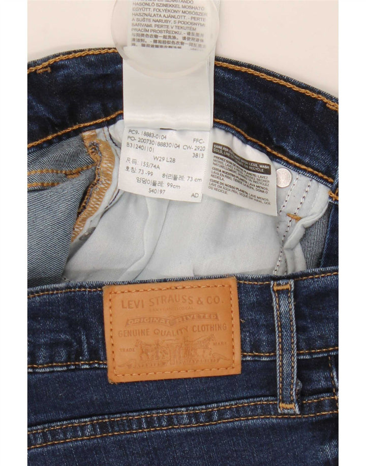 Levi's Womens 724 High Rise Straight Jeans W29 L28 Blue Lyocell