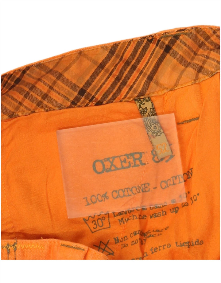 OXER Mens Cargo Shorts IT 52 XL W36 Orange Cotton