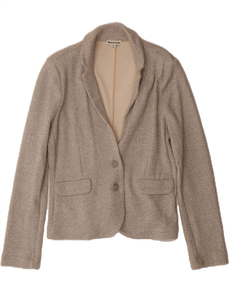 WHISTLES Womens 2 Button Blazer Jacket UK 16 Large  Grey Cotton Vintage Whistles and Second-Hand Whistles from Messina Hembry 