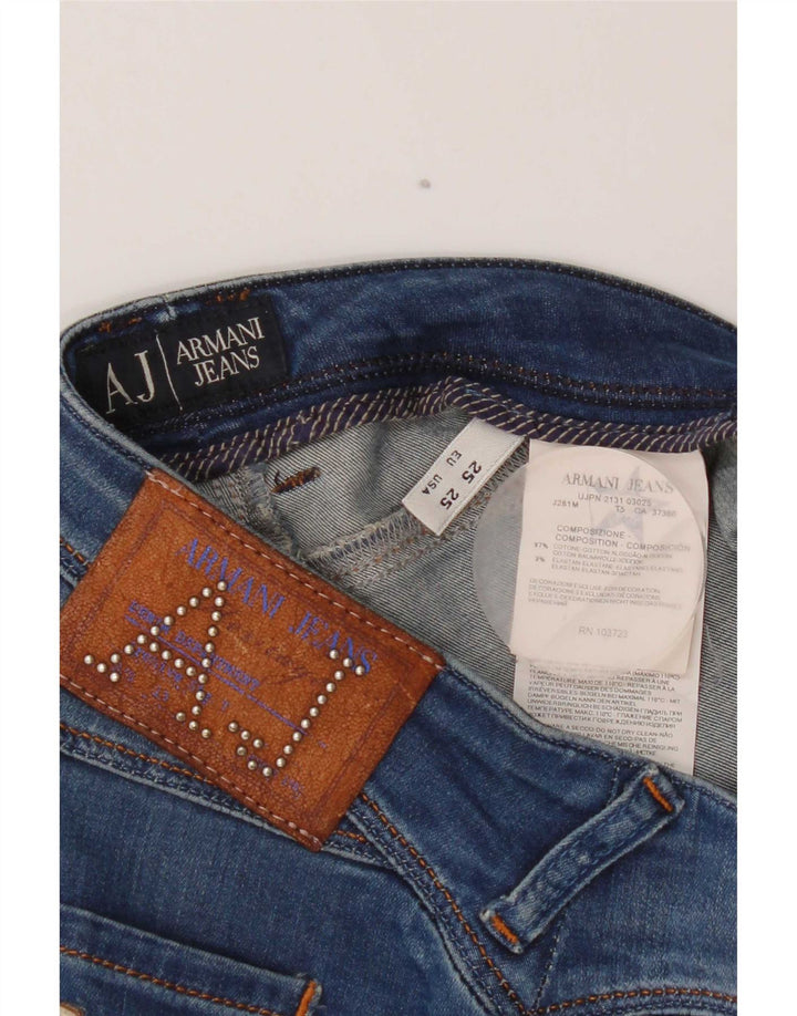 Armani Womens Skinny Jeans W25 L28 Blue Cotton