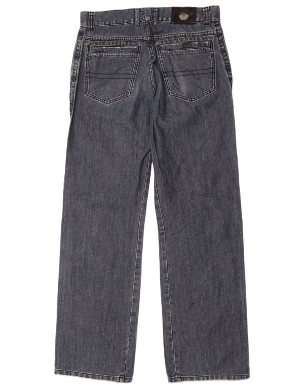 Trussardi Mens Straight Jeans IT 48 Medium W32 L34 Blue Cotton