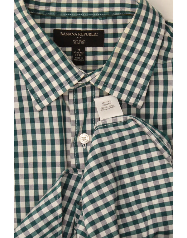 Banana Republic Mens Slim Fit Shirt Size 15 1/2 Medium Multicoloured Check
