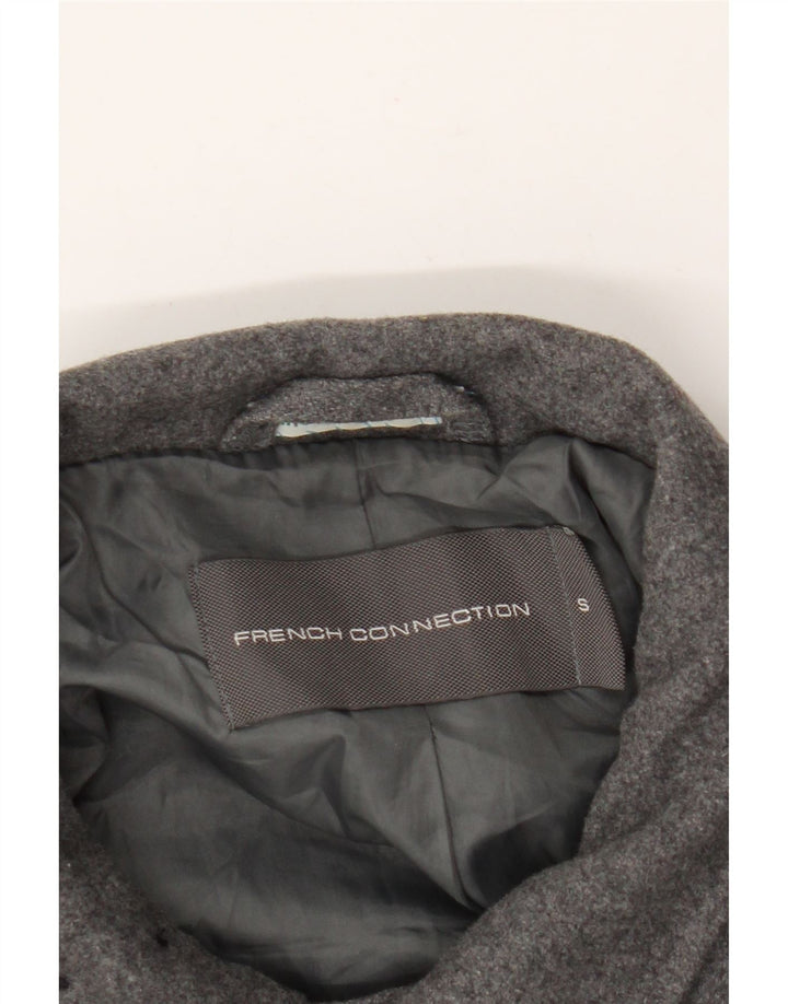 French Connection Mens Pea Coat UK 36 Small Grey Wool