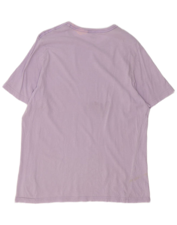 Puma Mens T-Shirt Top Large Purple Cotton