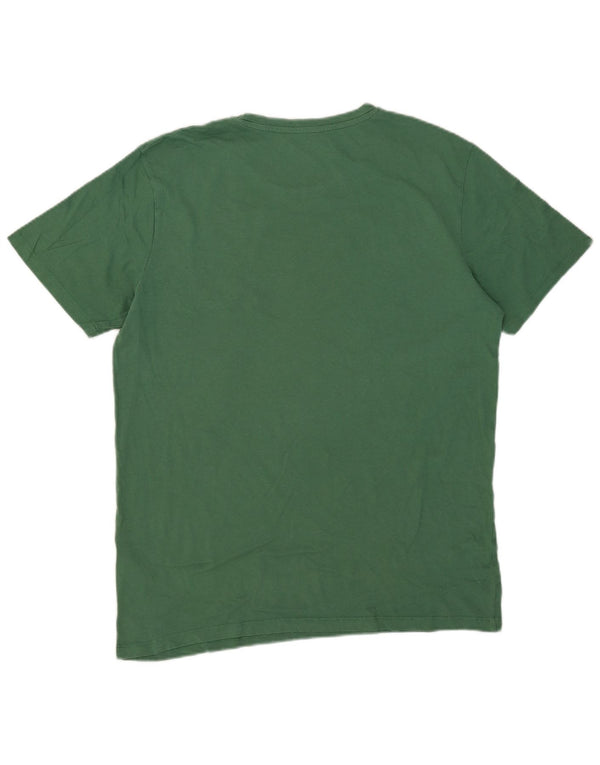 JACK & JONES Mens Regular Fit Graphic T-Shirt Top XL Green Cotton