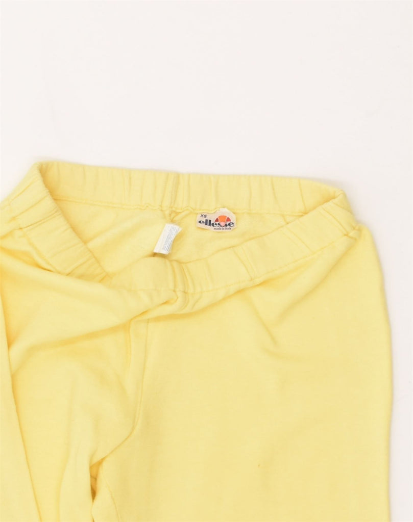 ELLESSE Womens Tracksuit Trousers Joggers UK 6 XS Yellow Cotton | Vintage Ellesse | Thrift | Second-Hand Ellesse | Used Clothing | Messina Hembry 