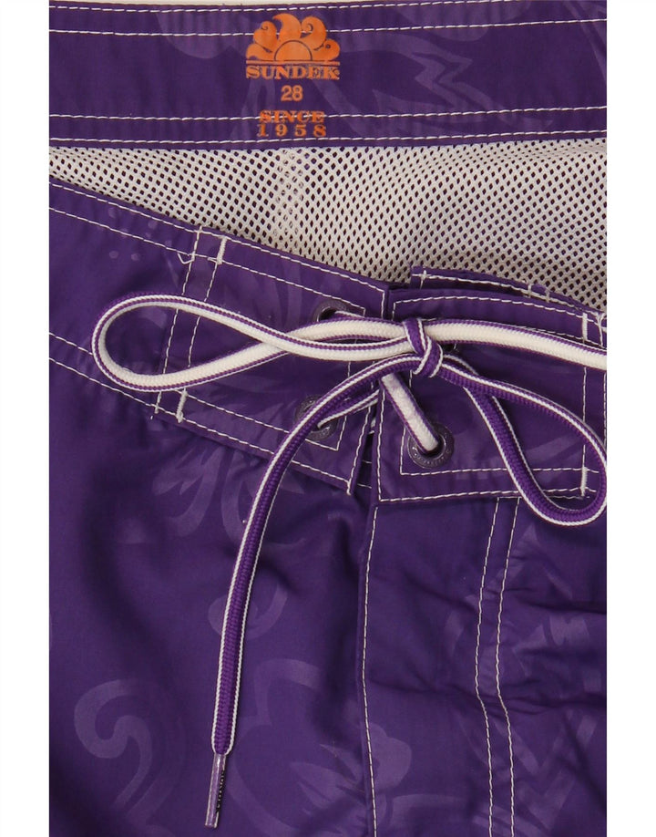 Sundek Mens Swimming Shorts Small  Purple Floral