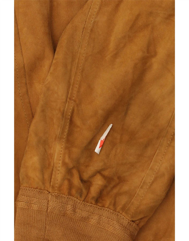 Vintage Mens Reversible Suede Jacket UK 38 Medium Brown Colourblock