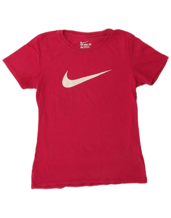 Nike Womens Athletic Cut Graphic T-Shirt Top UK 10 Small Pink