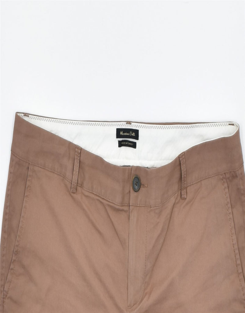 MASSIMO DUTTI Womens Slim Chino Trousers W36 L27 Brown | Vintage | Thrift | Second-Hand | Used Clothing | Messina Hembry 