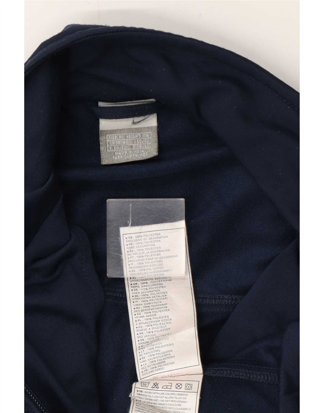 Nike Mens Tracksuit Top Jacket UK 38/40 Medium Navy Blue Polyester