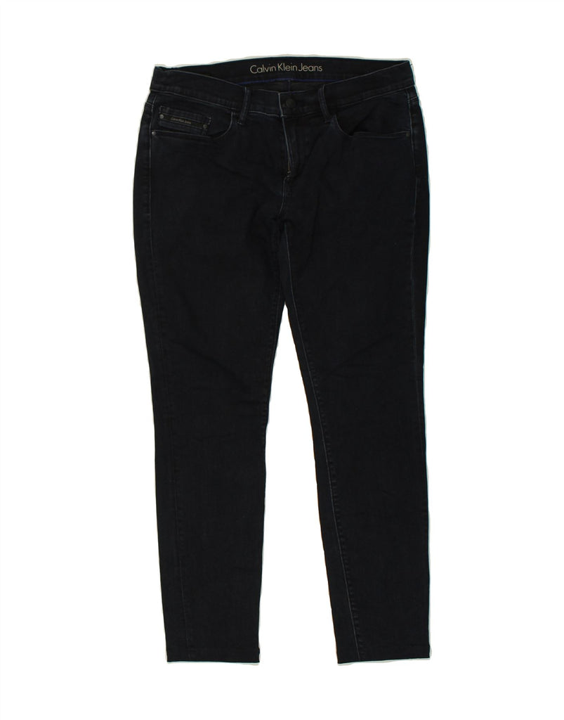 CALVIN KLEIN Womens Slim Jeans W32 L29 Navy Blue | Vintage Calvin Klein | Thrift | Second-Hand Calvin Klein | Used Clothing | Messina Hembry 