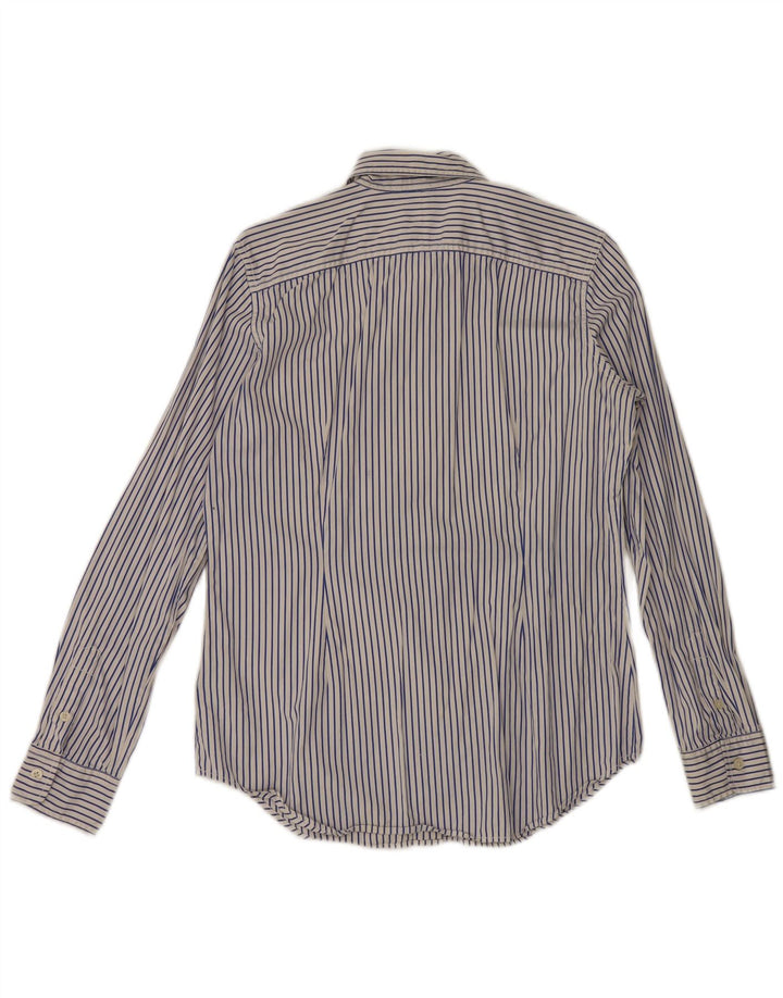 Ralph Lauren Womens Shirt UK 14 Medium White Pinstripe Cotton