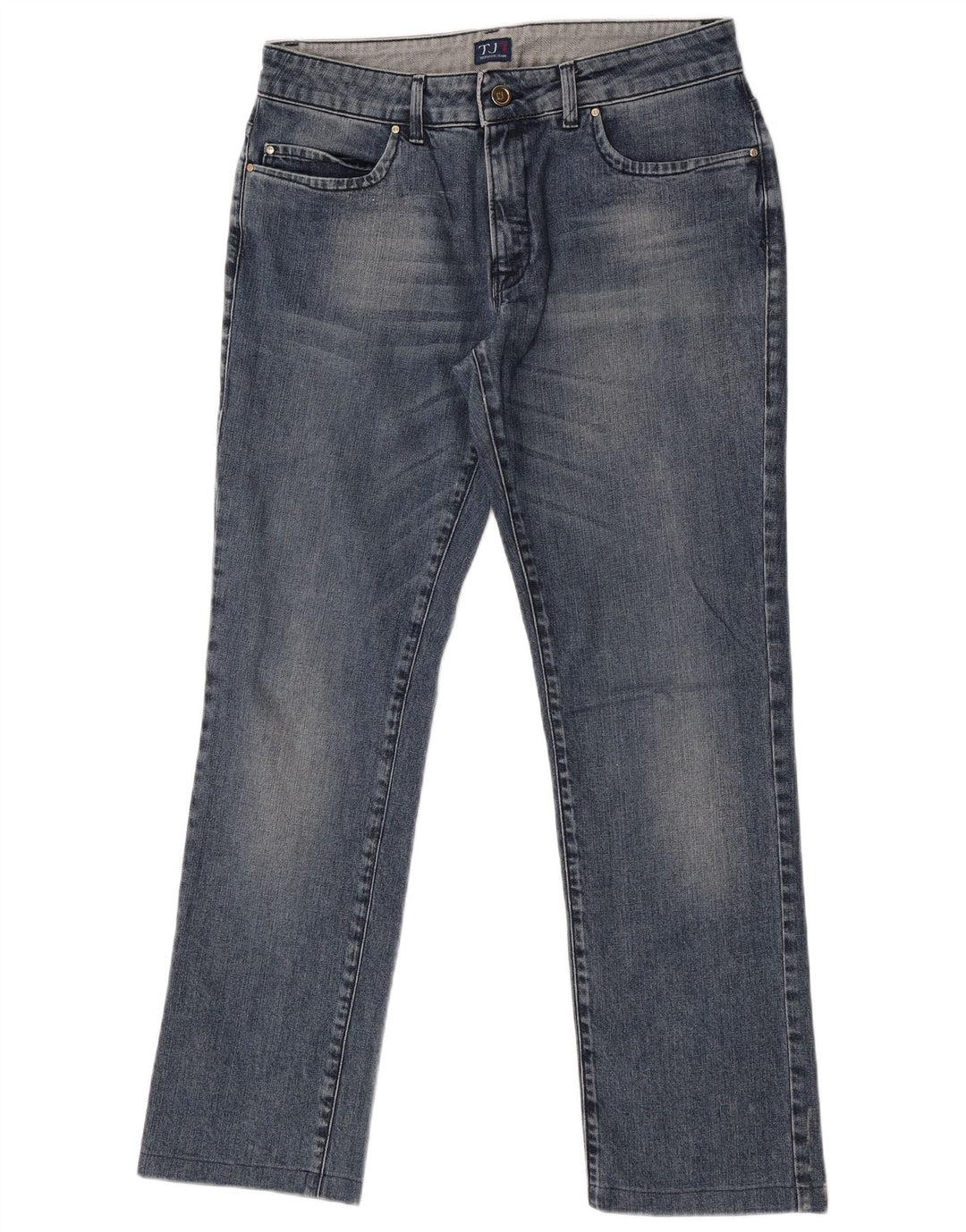 Trussardi Womens Straight Jeans W29 L29 Blue Cotton