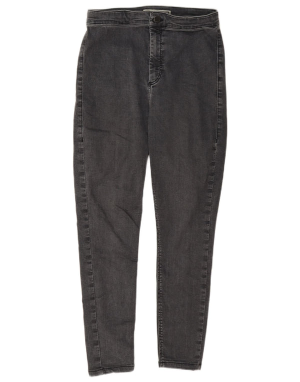 Topshop Womens Cropped Jeans W32 L25 Grey Cotton