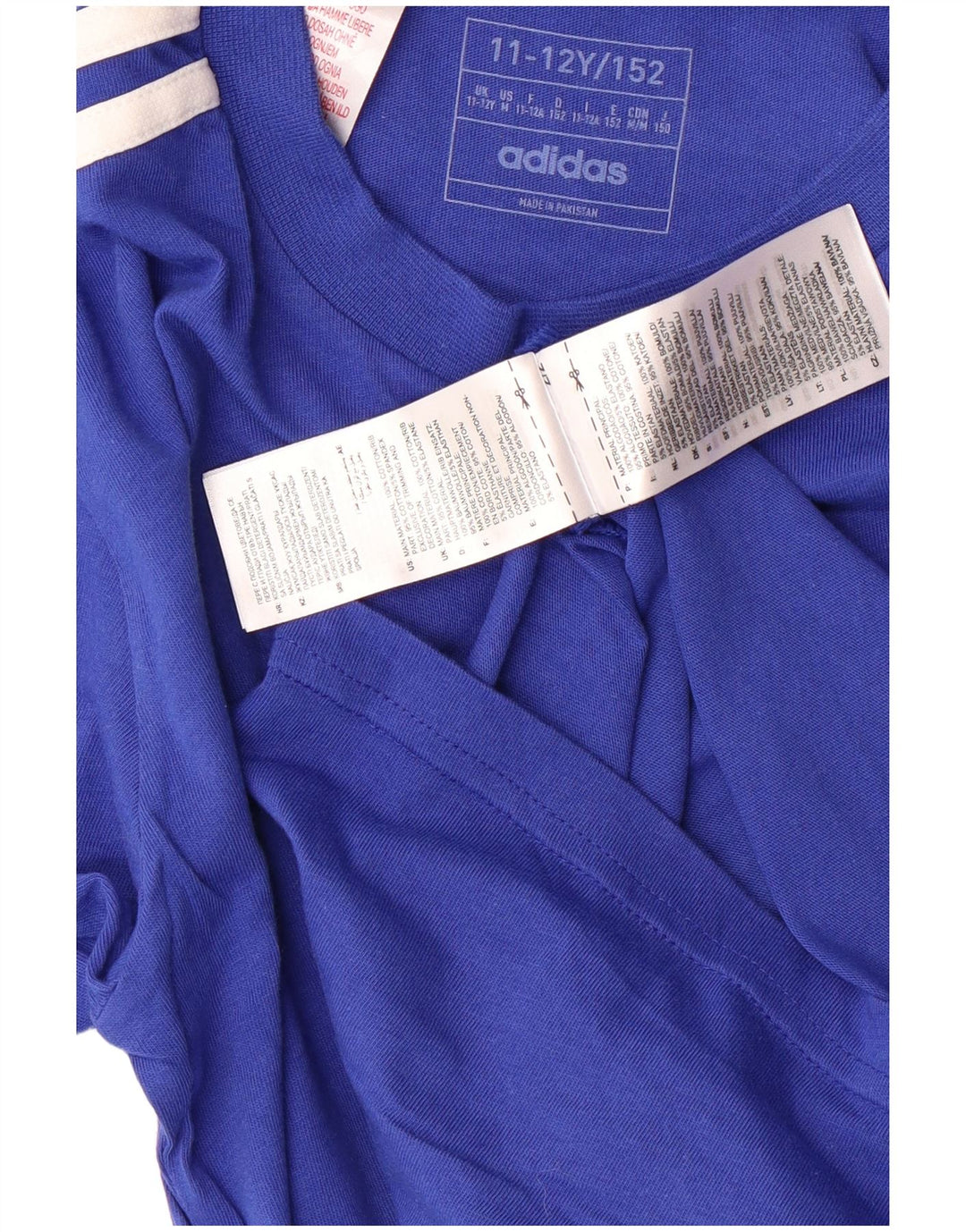 ADIDAS Boys T-Shirt Top 11-12 Years Blue Cotton