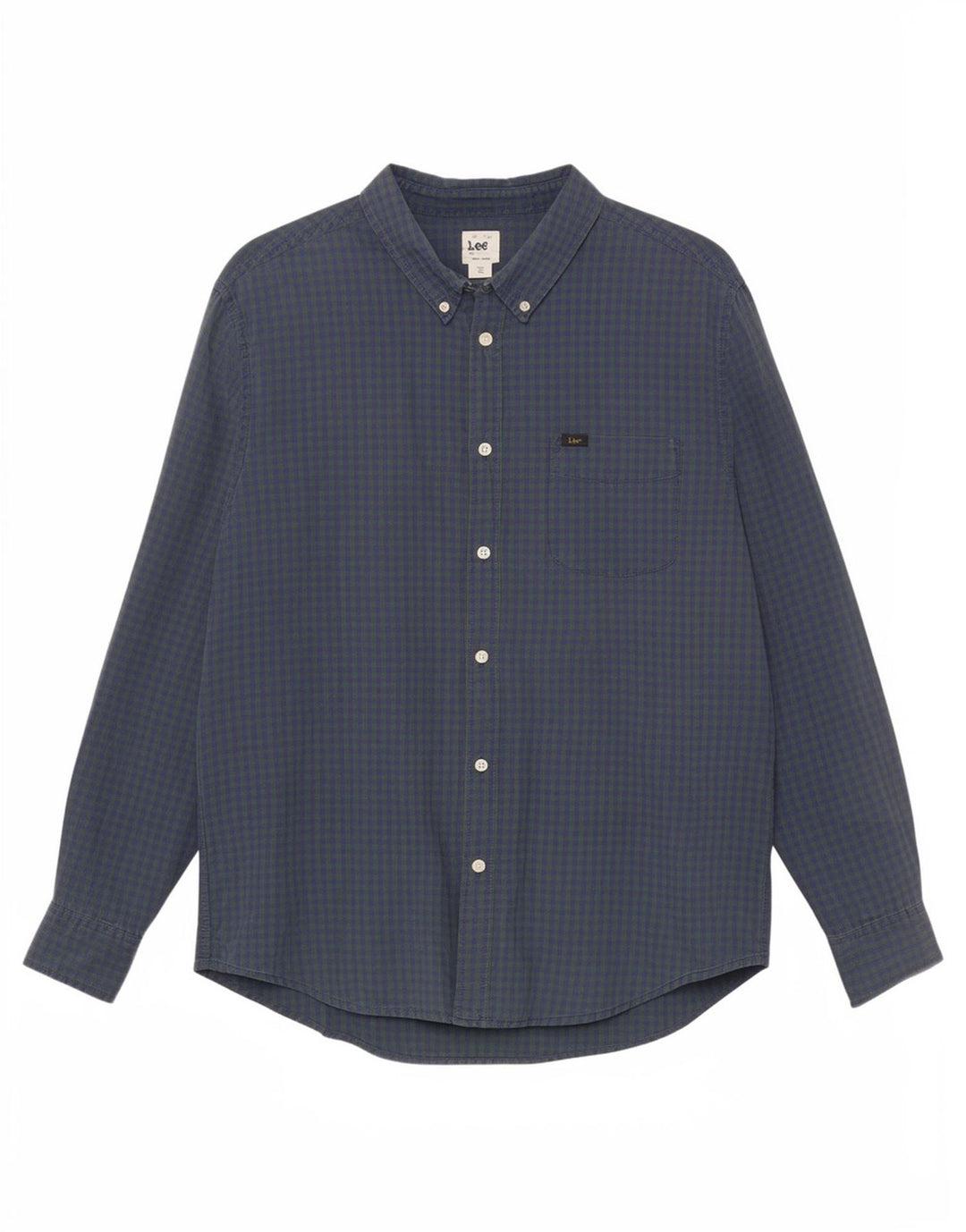 Lee Mens Checked  Classic Fit Shirt XL Green Gingham