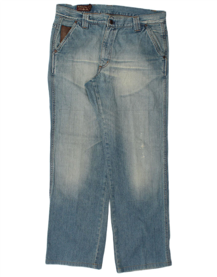 Marlboro Classics Mens Straight Jeans W38 L34 Blue Cotton