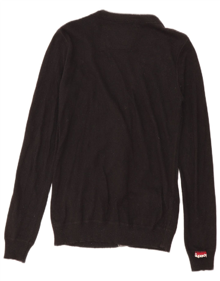 Superdry Womens Cardigan Sweater UK 10 Small Black