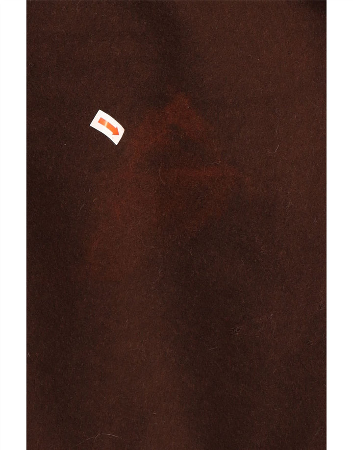 Calvin Klein Womens Oversized Overcoat US 14 XL Brown Wool