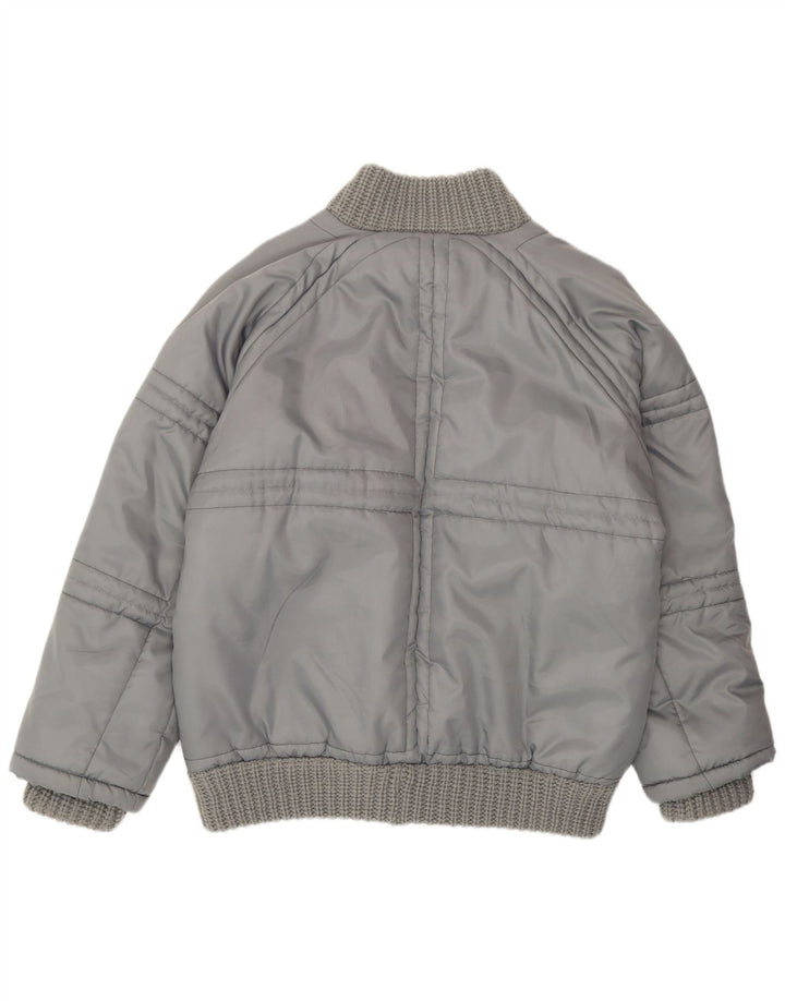 Vintage Mens Padded Jacket UK 44 2XL Grey Polyester
