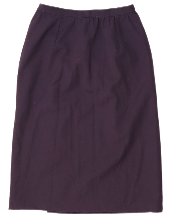 Valentino Womens High Waist Wrap Skirt IT 42 Medium W24  Navy Blue