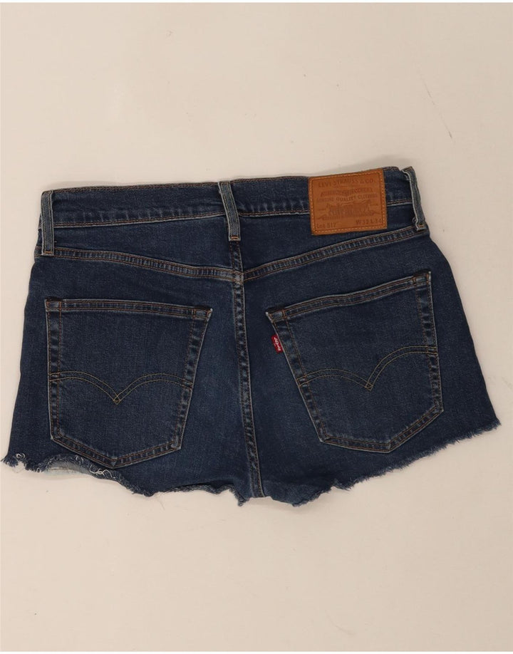 Levi's Womens 512 Denim Shorts W32 Medium Blue Cotton