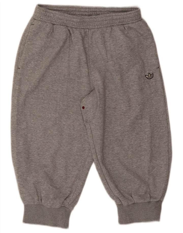 Adidas Mens Capri Tracksuit Trousers Joggers Medium Grey Flecked Cotton