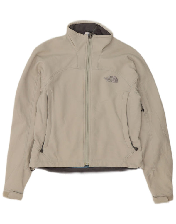 The North Face Womens Tracksuit Top Jacket UK 6 XS Beige Nylon