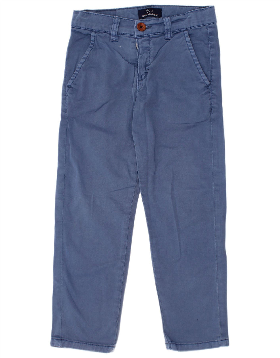 HARMONT & BLAINE Boys Straight Chino Trousers 5-6 Years W22 L20 Blue