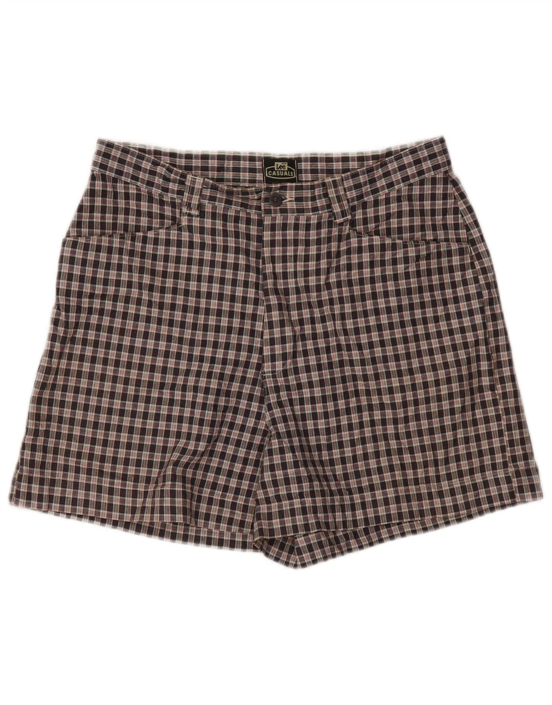 Lee Womens High Rise Casual Shorts US 12 Large W32 Multicoloured Check
